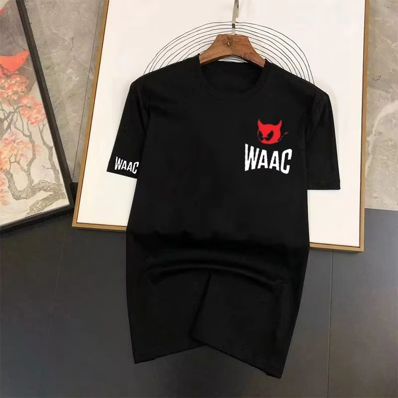 Streetwear Brand Red Logo - Kaos Katun Grafis Logo Klasik Hitam