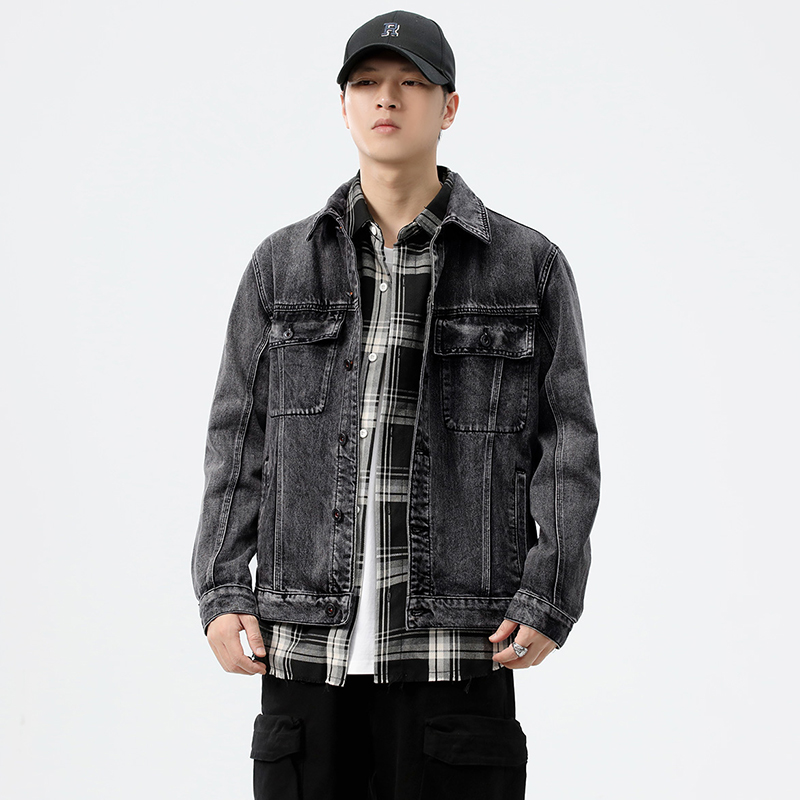 Streetwear Brand Denim - Jaket Denim Pria Model Longgar Ukuran